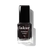 LONDONTOWN lakur Around the Fireplace lak na nehty hnědá s měděnými třpytkami 12 ml