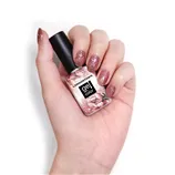 LONDONTOWN Gel Color Rose All Day gelový lak na nehty růžovozlaté třpytky 12 ml