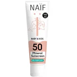 NAIF Ochranný krém na opalování SPF 50 pro děti a miminka bez parfemace