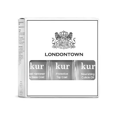 LONDONTOWN Nourishing Mani Set - Base Coat + Top Coat + Olej na nehty