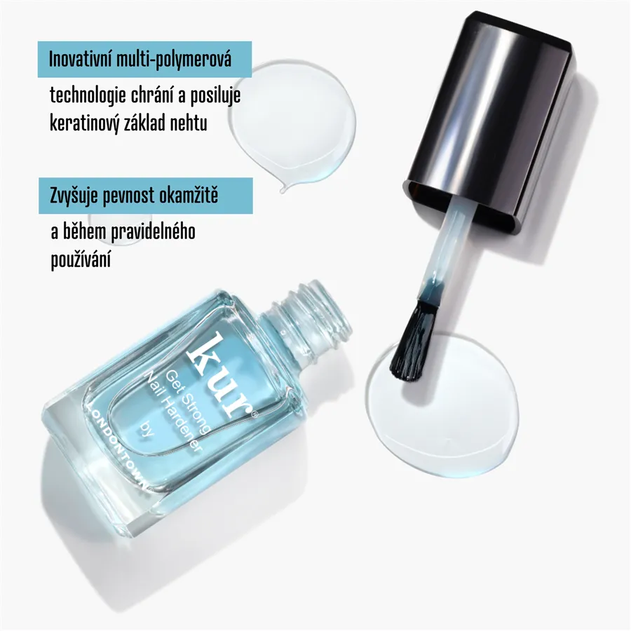 LONDONTOWN kur Get Strong Nail Hardener Zpevňující péče a base coat 12
