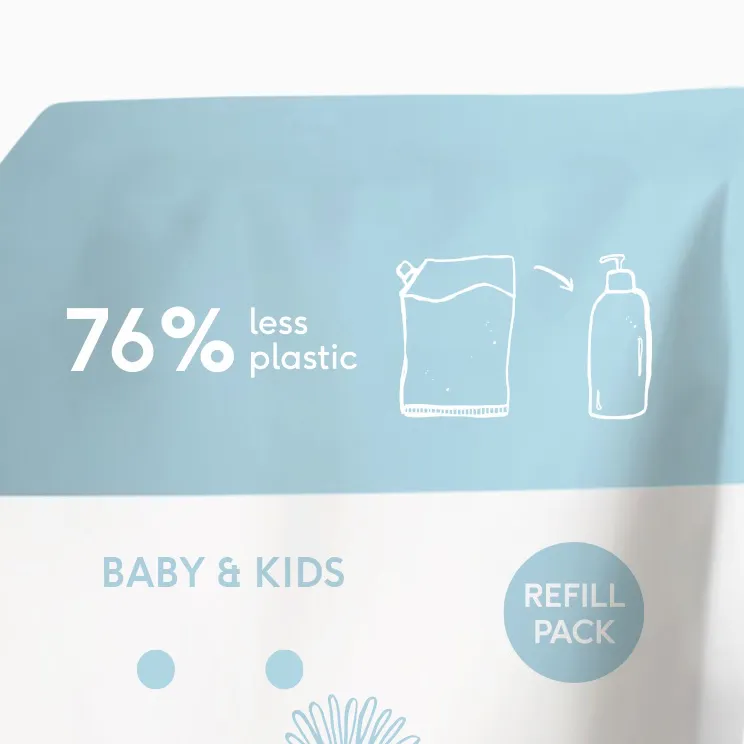 NAIF Čisticí a mycí gel pro děti a miminka přírodní náhradní náplň