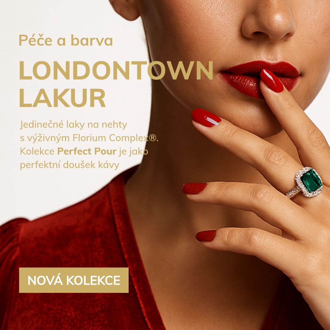 Péče a barva
LONDONTOWN LAKUR
Jedinečné laky na nehty s výživným Florium Complex®. Kolekce Perfect Pour je jako perfektní doušek kávy