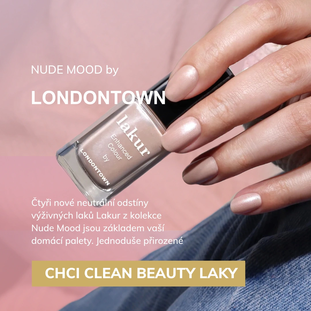 NUDE MOOD by
LONDONTOWN

Čtyři nové neutrální odstíny výživných laků Lakur z kolekce Nude Mood jsou základem vaší domácí palety. Jednoduše přirozené
