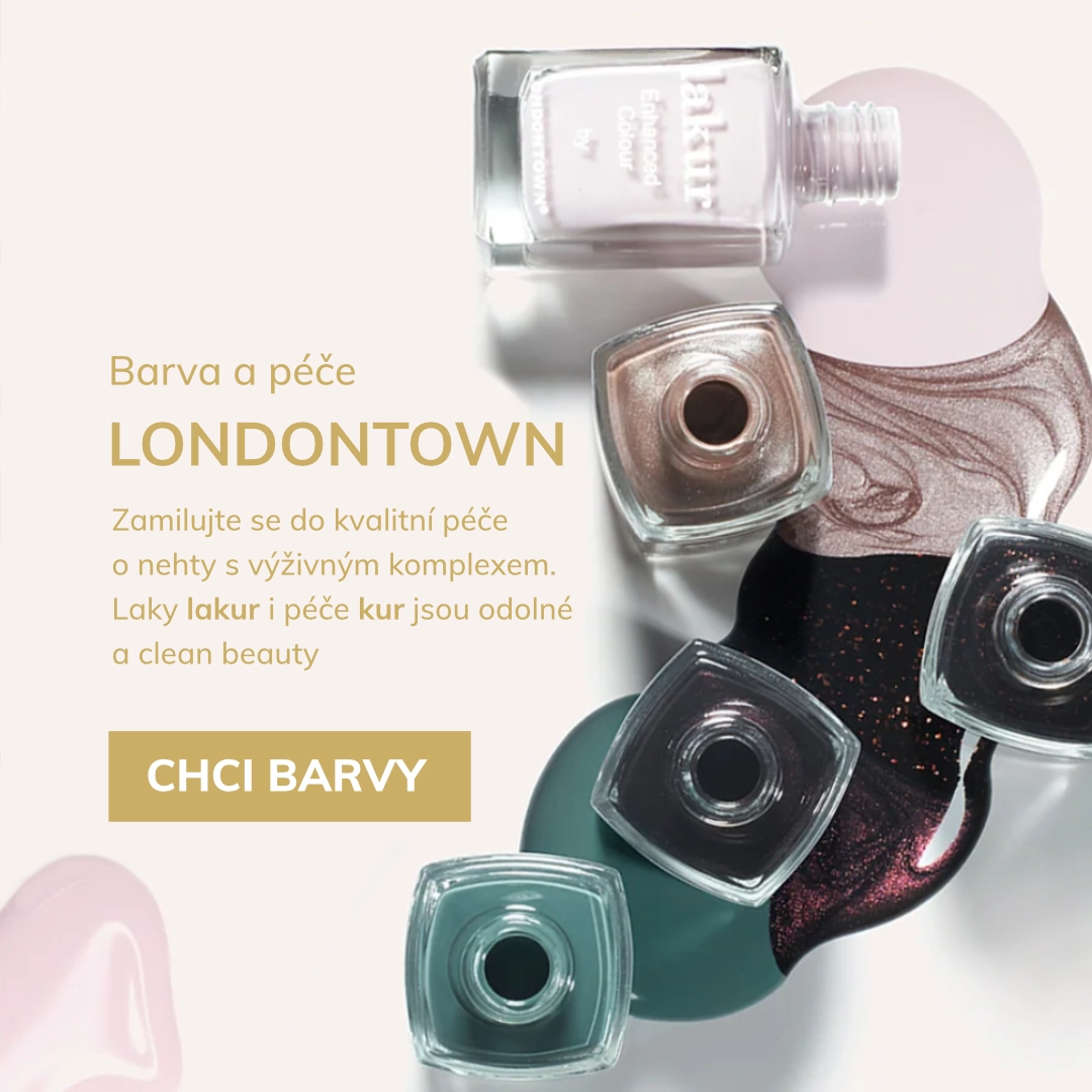 Barva a péče
LONDONTOWN
Zamilujte se do kvalitní péče o nehty s výživným komplexem. Laky lakur i péče kur jsou odolné a clean beauty
