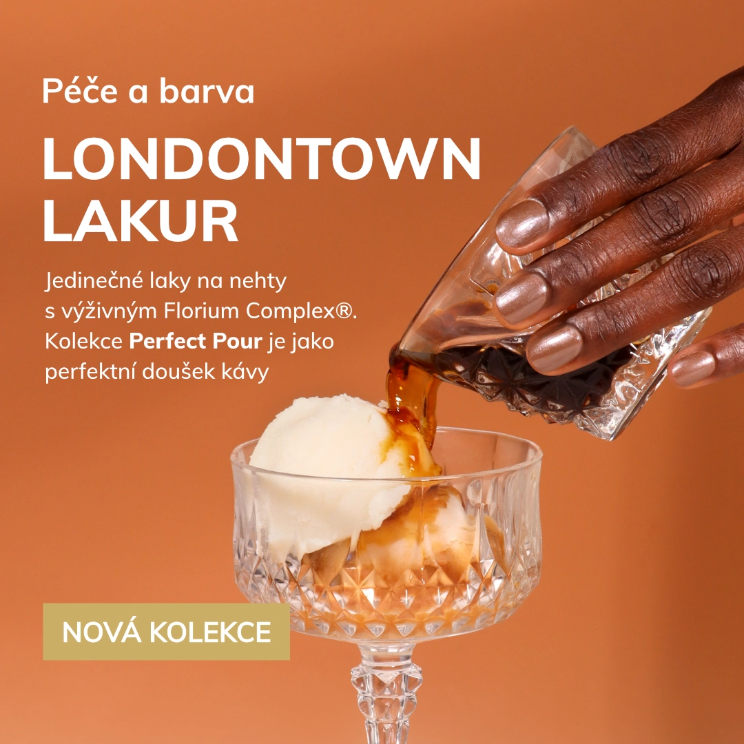 Péče a barva
LONDONTOWN LAKUR
Jedinečné laky na nehty s výživným Florium Complex®. Kolekce Perfect Pour je jako perfektní doušek kávy