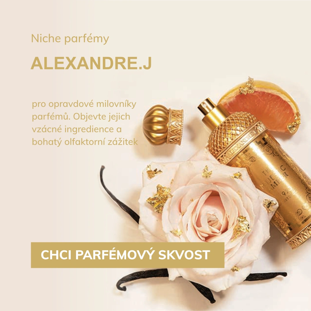 Niche parfémy
ALEXANDRE.J

pro opravdové milovníky parfémů. Objevte jejich vzácné ingredience a bohatý olfaktorní zážitek
