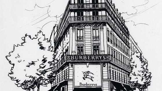 První obchod Burberry v Paříži