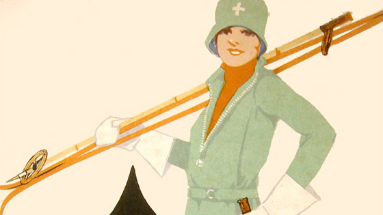 Když ženy lyžují. Burberry 1930