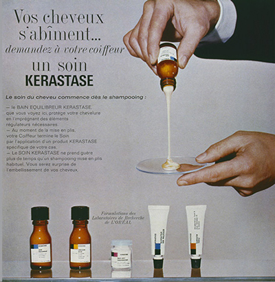 Reklama Kérastase z roku 1967